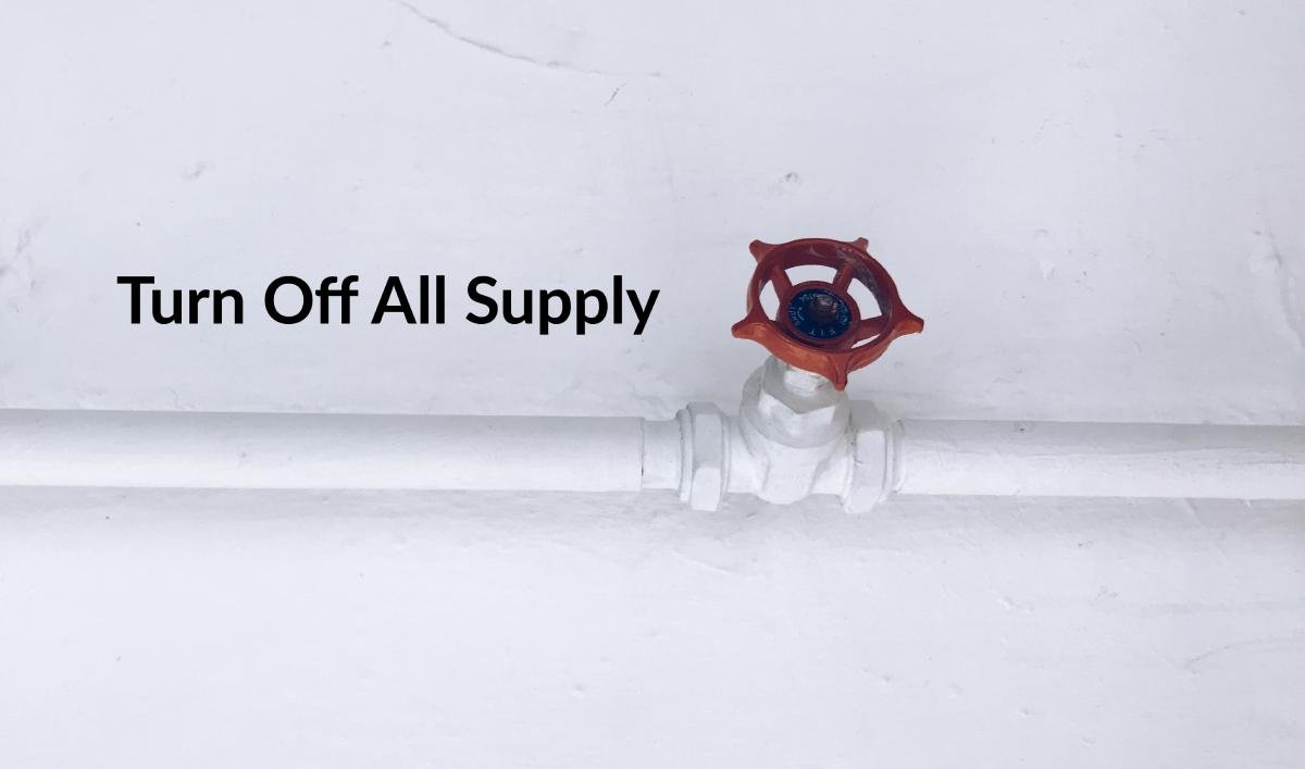 Turn Off the Water Supply Valves to the Faucet